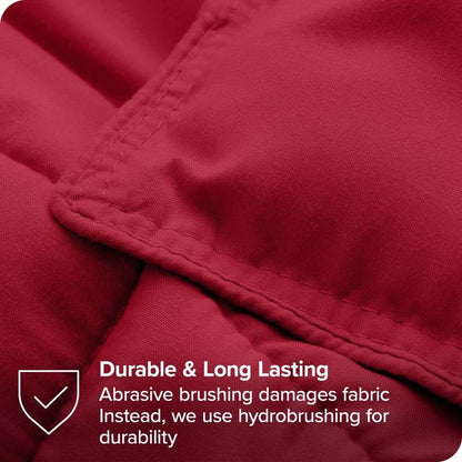 Full/Double Size All Season Super Soft Down Alternative Comforter Set Red