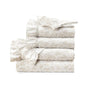 Queen Size Polyester Tan Ruffle Floral 6 Piece Sheet Set