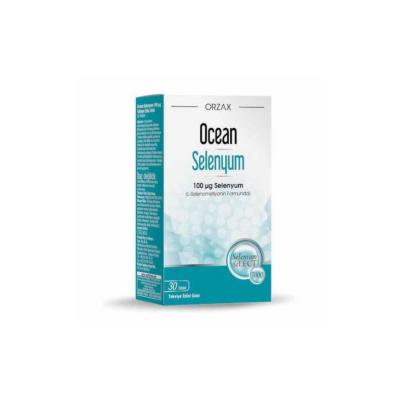 Ocean Selenyum Selenium Supplement 100 _g, 30 Tablets - L-Selenomethionine for Immune System Support