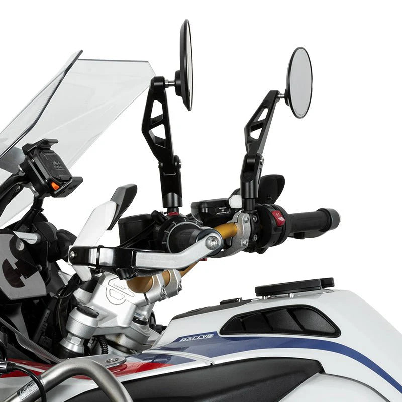 RM01 CNC Aluminum Rearview Mirror – Wide-Angle Spherical Lens, Anti-Glare, Folding Design