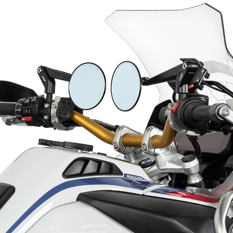 RM01 CNC Aluminum Rearview Mirror – Wide-Angle Spherical Lens, Anti-Glare, Folding Design