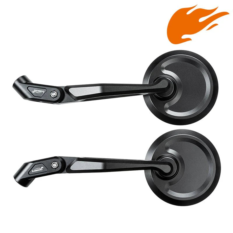 RM01 CNC Aluminum Rearview Mirror – Wide-Angle Spherical Lens, Anti-Glare, Folding Design