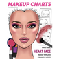 Makeup Charts - Face Charts for Makeup Artists: White Model - HEART face shape - Paperback