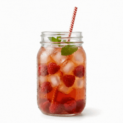 Bev Tek Red Paper Straw - Zig Zags, Biodegradable, 6mm - 7 3/4" - 100 count box