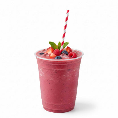 Bev Tek Red Paper Straw - Stripe, Biodegradable, 6mm - 7 3/4" - 100 count box