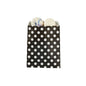 Bag Tek Rectangle Black Paper Bag - Polka Dots - 7" x 5" - 100 count box