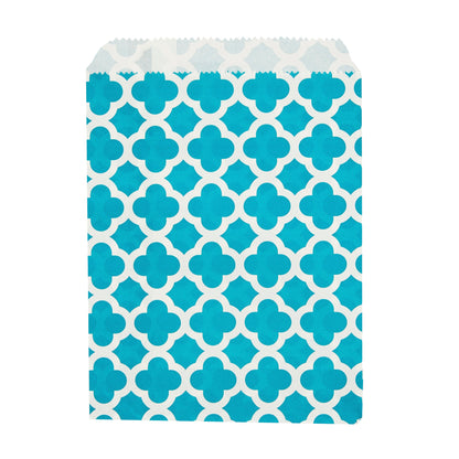 Bag Tek Rectangle Navy Blue Paper Bag - Asian Monogram - 7" x 5" - 100 count box