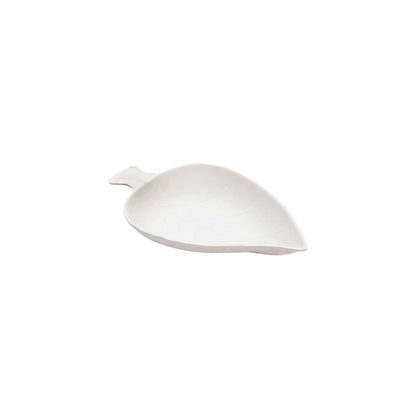 Pulp Tek Leaf White Sugarcane / Bagasse Tasting Dish - 3 3/4" x 2 1/4" - 100 count box
