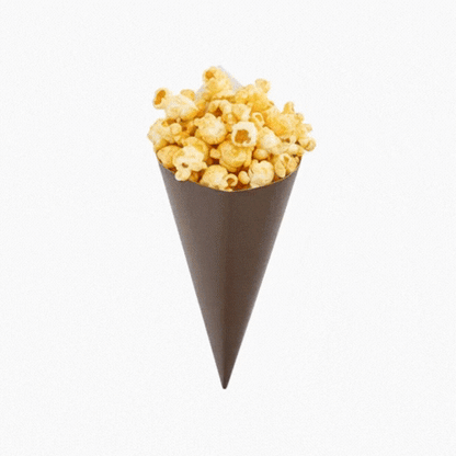 Cone Tek Black Paper Food Cone - 9 1/2" x 4 1/2" - 100 count box
