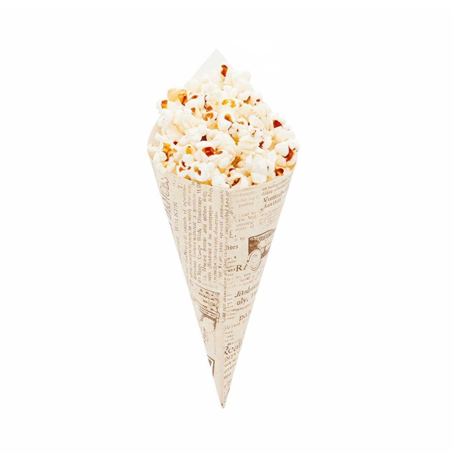 Cone Tek Newsprint Paper Food Cone - 9 1/2" x 4 1/2" - 100 count box