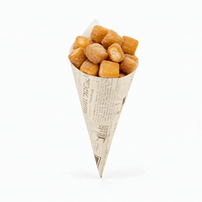 Cone Tek Newsprint Paper Food Cone - 9 1/2" x 4 1/2" - 100 count box