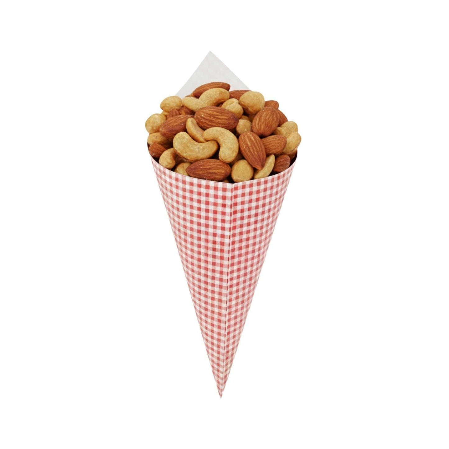 Cone Tek Picnic Print Paper Food Cone - 9 1/2" x 4 1/2" - 100 count box