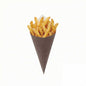 Cone Tek Black Paper Food Cone - 11 1/2" x 5 1/2" - 100 count box