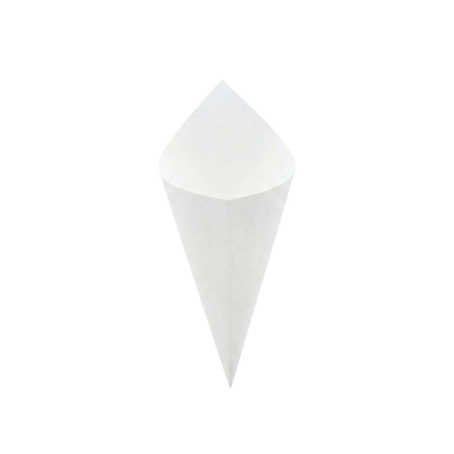 Cone Tek White Paper Food Cone - 11 1/2" x 5 1/2" - 100 count box