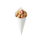 Cone Tek White Paper Food Cone - 11 1/2" x 5 1/2" - 100 count box
