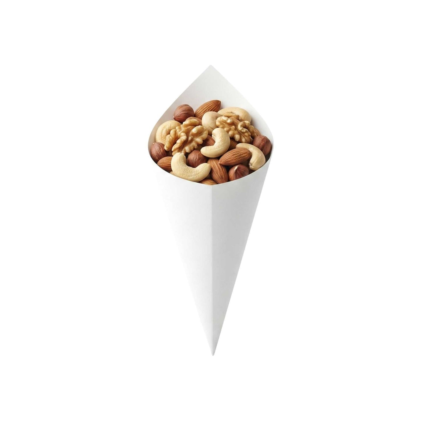 Cone Tek White Paper Food Cone - 11 1/2" x 5 1/2" - 100 count box