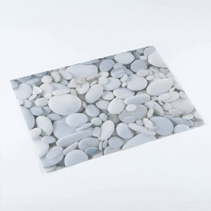 Chef 101 Rectangle River Stone Paper Placemat - Semi-Disposable, 10 Uses - 11 3/4" x 15 3/4" - 12 count box