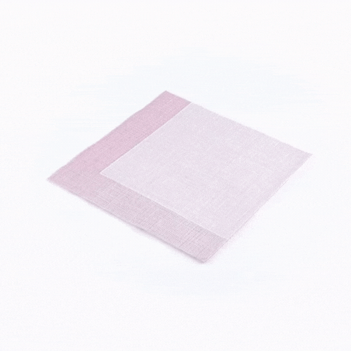 Luxenap Square White Paper Napkin - Super Lux, with Burgundy Threads - 15 3/4" x 15 3/4" - 25 count box