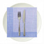 Luxenap Square White Paper Napkin - Super Lux, with Blue Threads - 15 3/4" x 15 3/4" - 25 count box