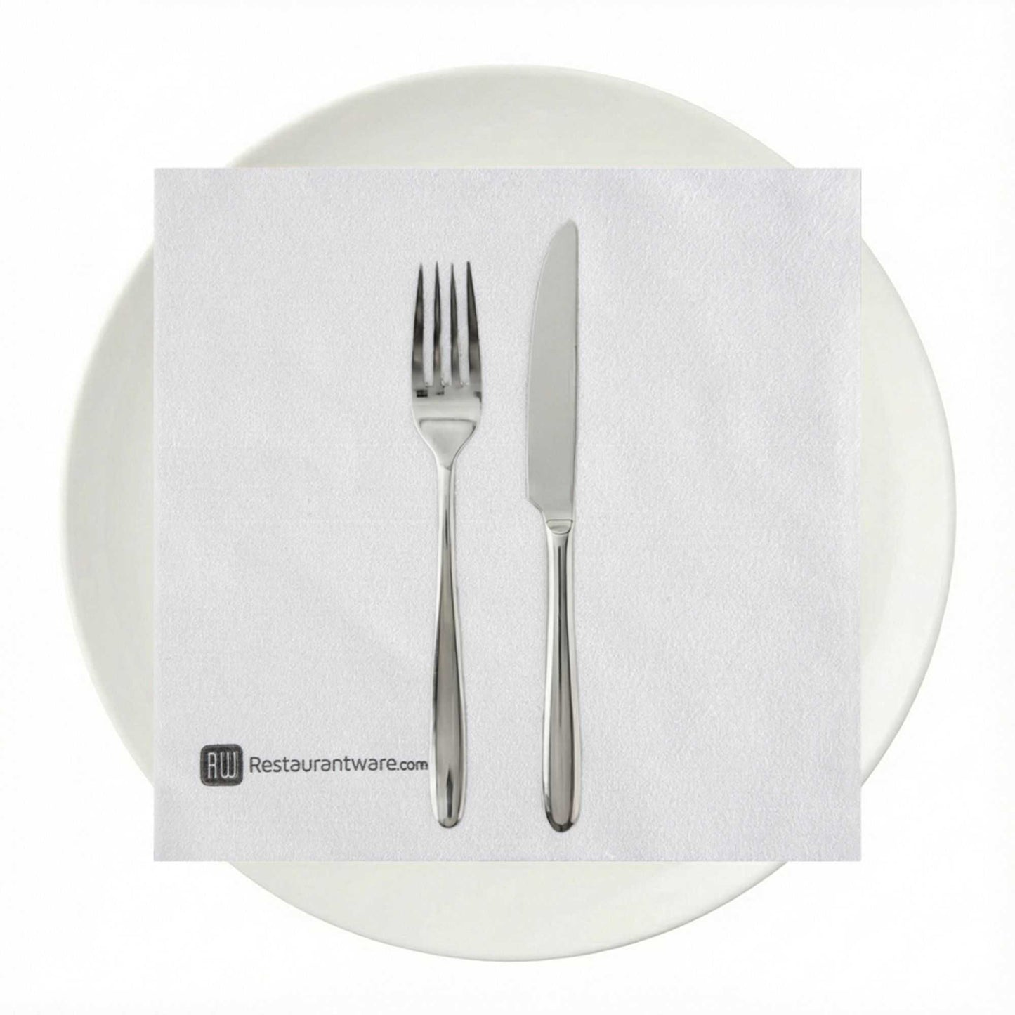 Luxenap Square Pure White Paper Napkin - Super Lux - 15 3/4" x 15 3/4" - 25 count box
