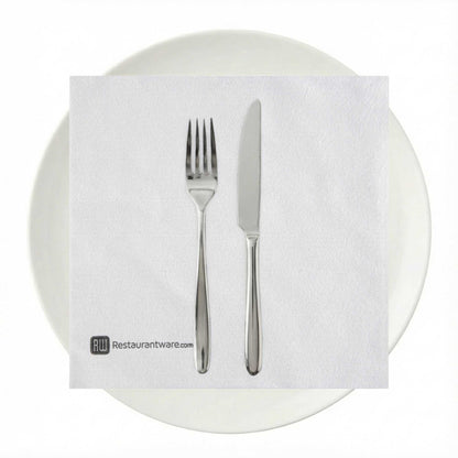 Luxenap Square Pure White Paper Napkin - Super Lux - 15 3/4" x 15 3/4" - 25 count box