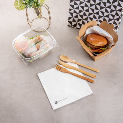 Luxenap Square Pure White Paper Napkin - Air Laid - 15 3/4" x 15 3/4" - 25 count box