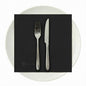 Luxenap Square Pure Black Paper Napkin - Air Laid - 15 3/4" x 15 3/4" - 25 count box