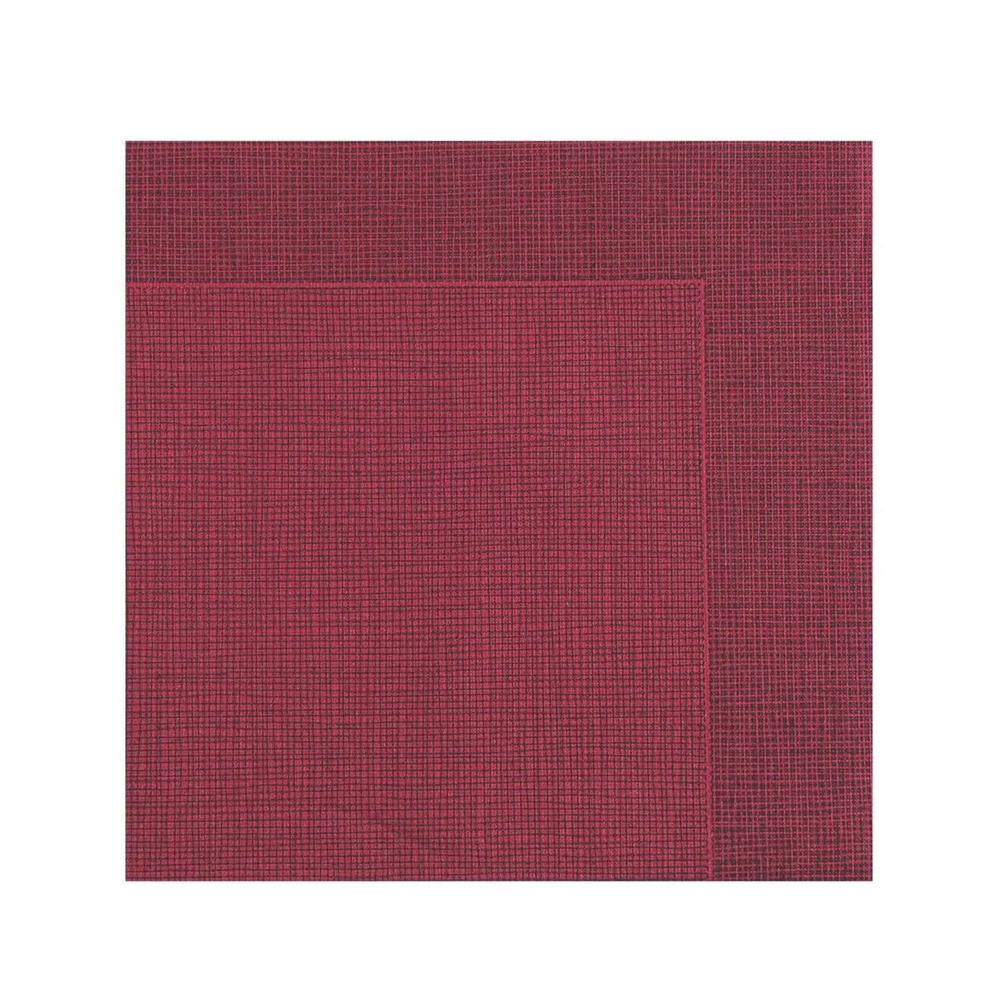 Luxenap Square Bordeaux Paper Napkin - Air Laid, with Black Threads - 15 3/4" x 15 3/4" - 25 count box
