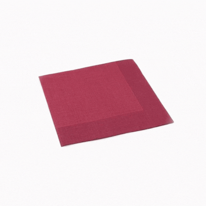 Luxenap Square Bordeaux Paper Napkin - Air Laid, with Black Threads - 15 3/4" x 15 3/4" - 25 count box