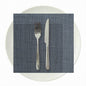 Luxenap Square Black Paper Napkin - Air Laid, with White Threads - 15 3/4" x 15 3/4" - 25 count box