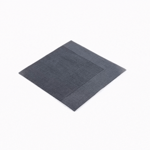 Luxenap Square Black Paper Napkin - Air Laid, with White Threads - 15 3/4" x 15 3/4" - 25 count box