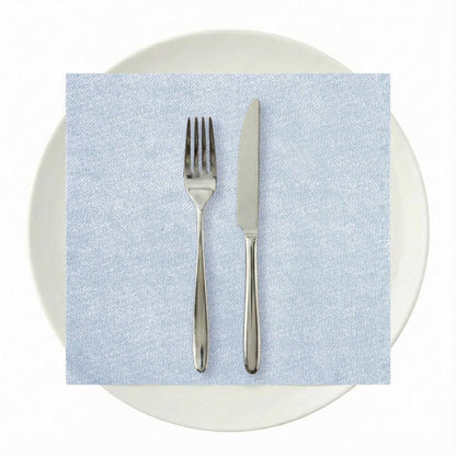 Luxenap Square Blue Denim Paper Napkin - Air Laid - 15 3/4" x 15 3/4" - 25 count box