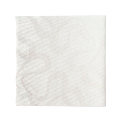 Luxenap Square Vintage White Paper Napkin - Air Laid - 15 3/4" x 15 3/4" - 25 count box