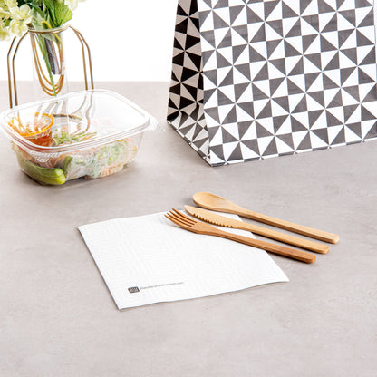 Luxenap Square Greco White Paper Napkin - Air Laid - 15 3/4" x 15 3/4" - 25 count box