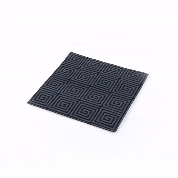 Luxenap Square Greco Black Paper Napkin - Air Laid - 15 3/4" x 15 3/4" - 25 count box