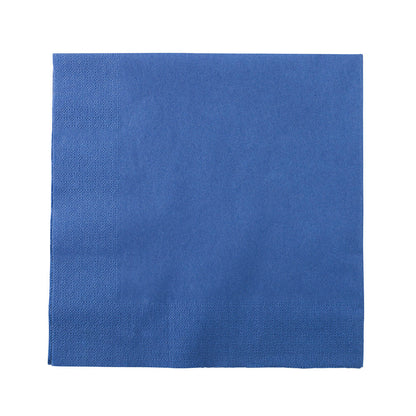 Luxenap Square Navy Blue Paper Napkin - Micropoint, 2-Ply - 15 1/2" x 15 1/4" - 50 count box