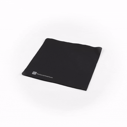 Luxenap Square Black Paper Napkin - Micropoint, 2-Ply - 15 1/2" x 15 1/4" - 50 count box