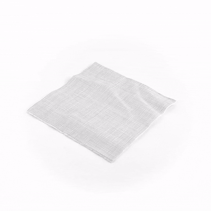 Luxenap Square White Paper Napkin - Micropoint, 2-Ply, with Gray Threads - 15 1/2" x 15 1/4" - 50 count box