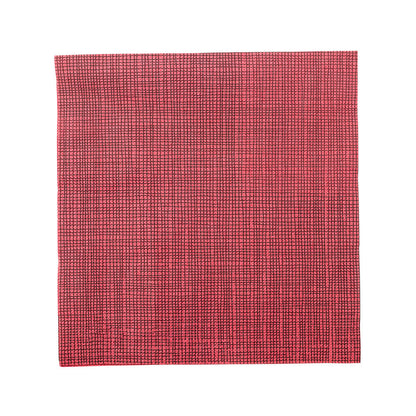 Luxenap Square Bordeaux Paper Napkin - Micropoint, 2-Ply, with Black Threads - 15 1/2" x 15 1/4" - 50 count box
