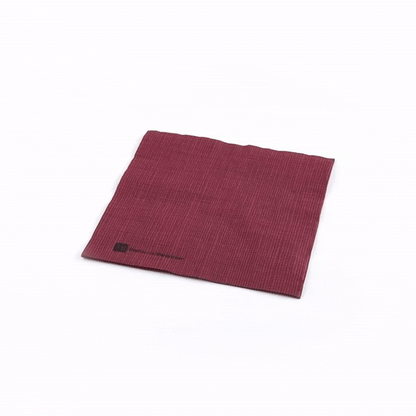 Luxenap Square Bordeaux Paper Napkin - Micropoint, 2-Ply, with Black Threads - 15 1/2" x 15 1/4" - 50 count box