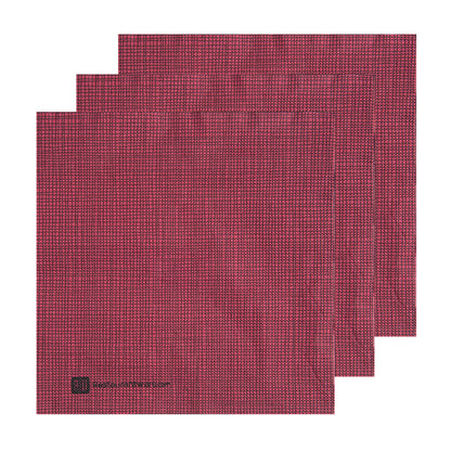 Luxenap Square Bordeaux Paper Napkin - Micropoint, 2-Ply, with Black Threads - 15 1/2" x 15 1/4" - 50 count box