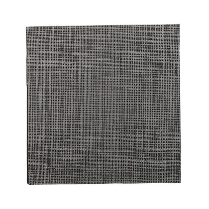 Luxenap Square Black Paper Napkin - Micropoint, 2-Ply, with White Threads - 15 1/2" x 15 1/4" - 50 count box