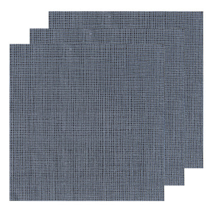 Luxenap Square Black Paper Napkin - Micropoint, 2-Ply, with White Threads - 15 1/2" x 15 1/4" - 50 count box