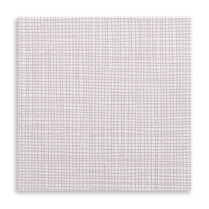 Luxenap Square White Paper Cocktail Napkin - Micropoint, 2-Ply, with Gray Threads - 7 3/4" x 7 3/4" - 100 count box
