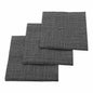 Luxenap Square Black Paper Cocktail Napkin - Micropoint, 2-Ply, with White Threads - 7 3/4" x 7 3/4" - 100 count box