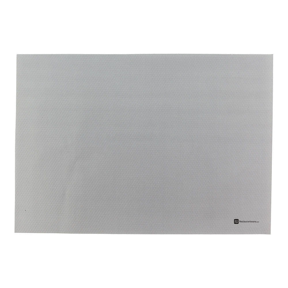 Chef 101 Rectangle Gray Paper Placemat - Heavy Weight, Single-Use - 20" x 14" - 1000 count box