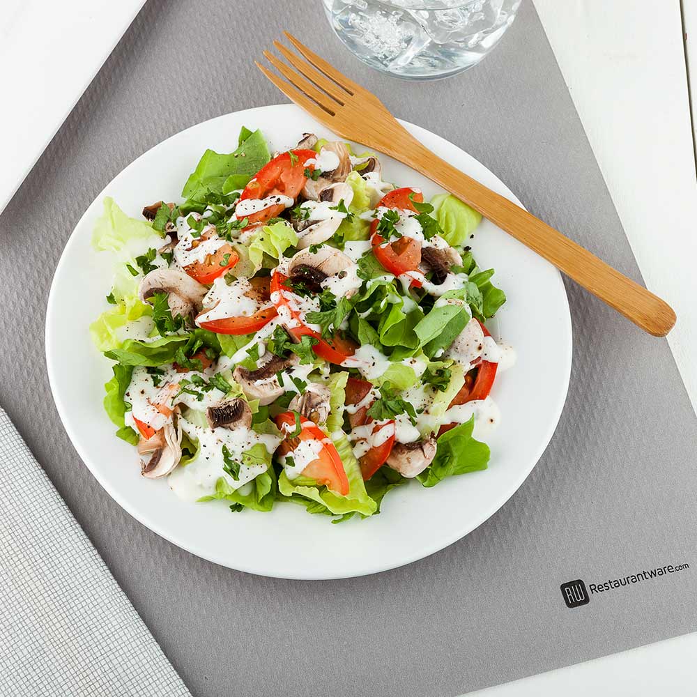 Chef 101 Rectangle Gray Paper Placemat - Heavy Weight, Single-Use - 20" x 14" - 1000 count box