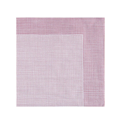 Luxenap Square White Paper Napkin - Super Lux, with Burgundy Threads - 15 3/4" x 15 3/4" - 600 count box