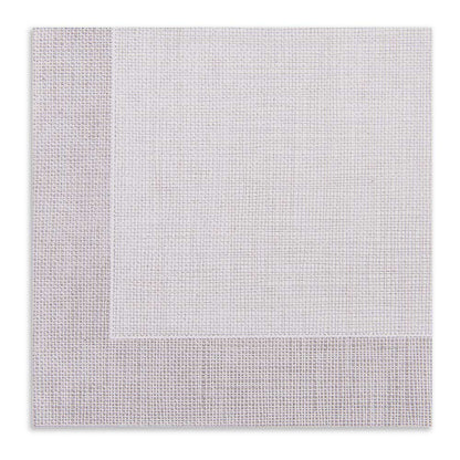 Luxenap Square White Paper Napkin - Air Laid, with Gray Threads - 15 3/4" x 15 3/4" - 600 count box