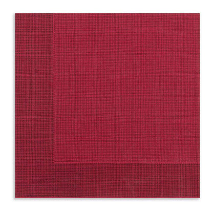 Luxenap Square Bordeaux Paper Napkin - Air Laid, with Black Threads - 15 3/4" x 15 3/4" - 600 count box